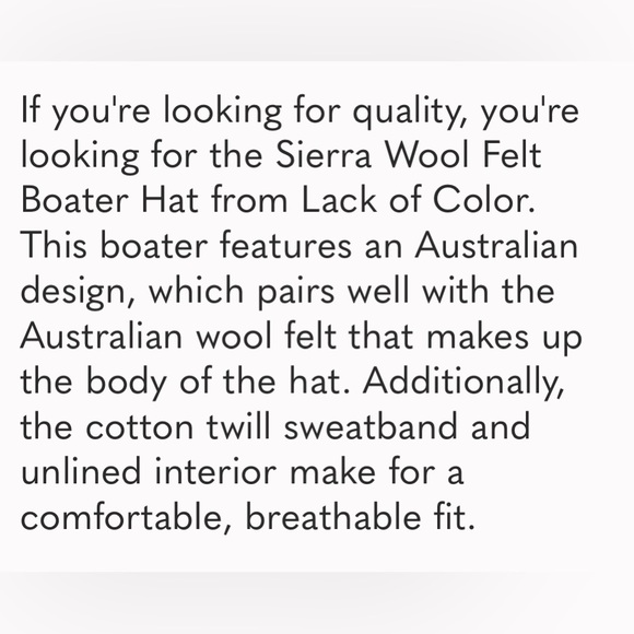 VERY RARE LACK OF COLOR FELT WOOL SIERRA BOATER HAT - Picture 13 of 14